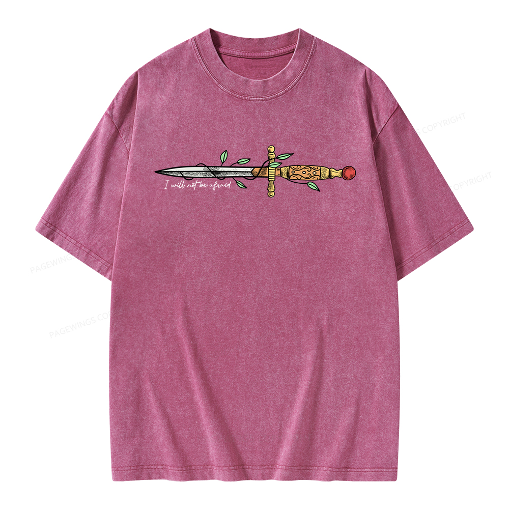 Pagewings I Will Not Be Afraid Unisex Washed T-shirt