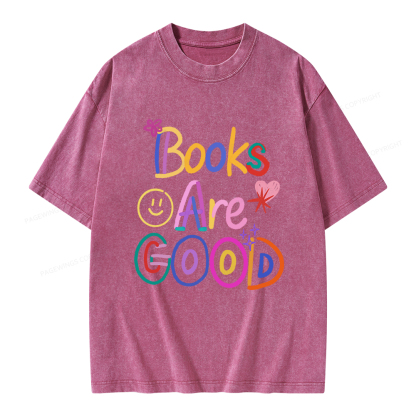 Pagewings Books Are Good Unisex Washed T-shirt