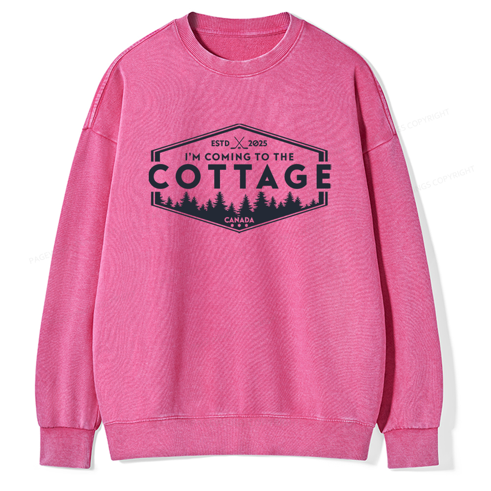 Pagewings Coming To The Cottage Washed Sweatshirt