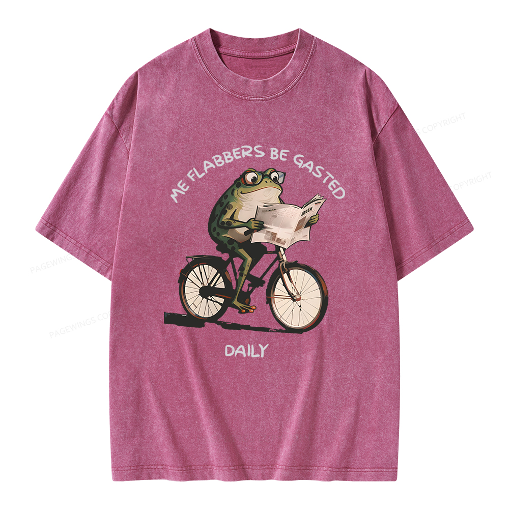Pagewings Me Flabbers Be Gasted Daily Unisex Washed T-shirt