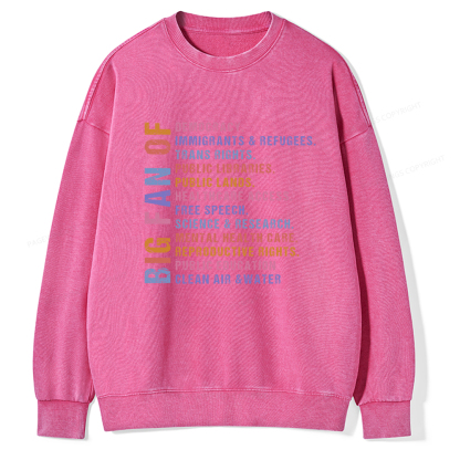 Pagewings Big Fan of Human Rights Washed Sweatshirt