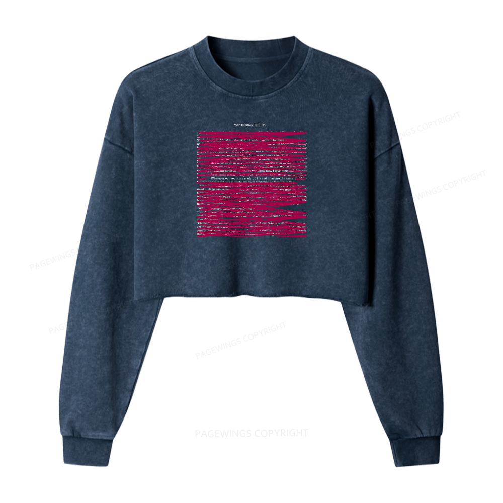 Pagewings Whatever Are Souls Are Made Of Washed Crop Sweatshirt