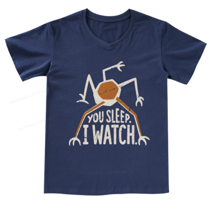 Pagewings You Sleep I Watch V-neck T-shirt