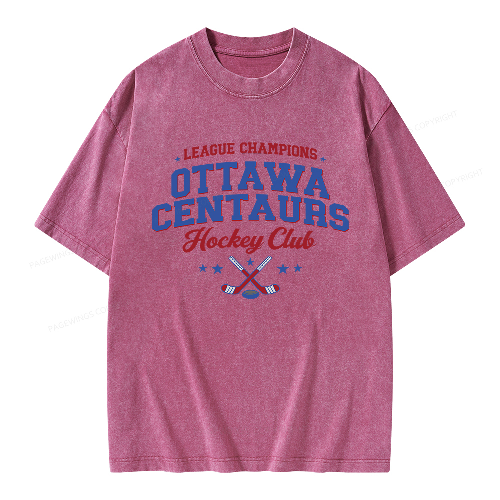 Pagewings Hockey Romance Unisex Washed T-shirt