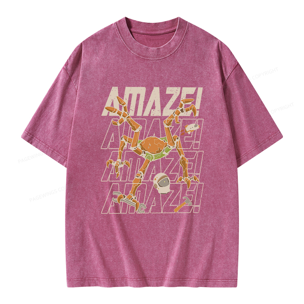 Pagewings AmazeSci Fi Reader Unisex Washed T-shirt