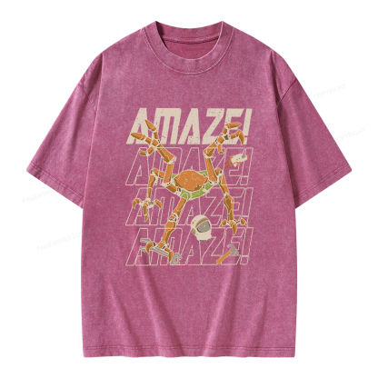 Pagewings AmazeSci Fi Reader Unisex Washed T-shirt