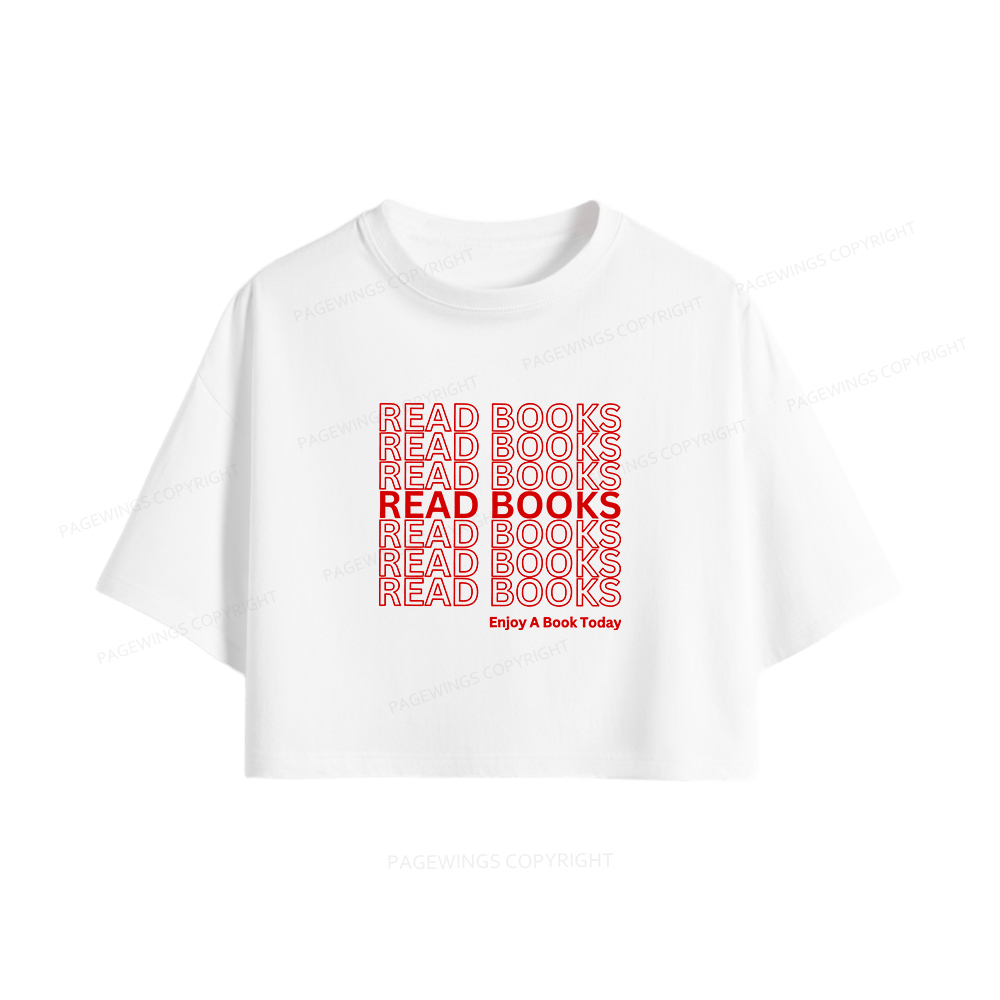 Pagewings Read Books Librarian Women Crop Tops