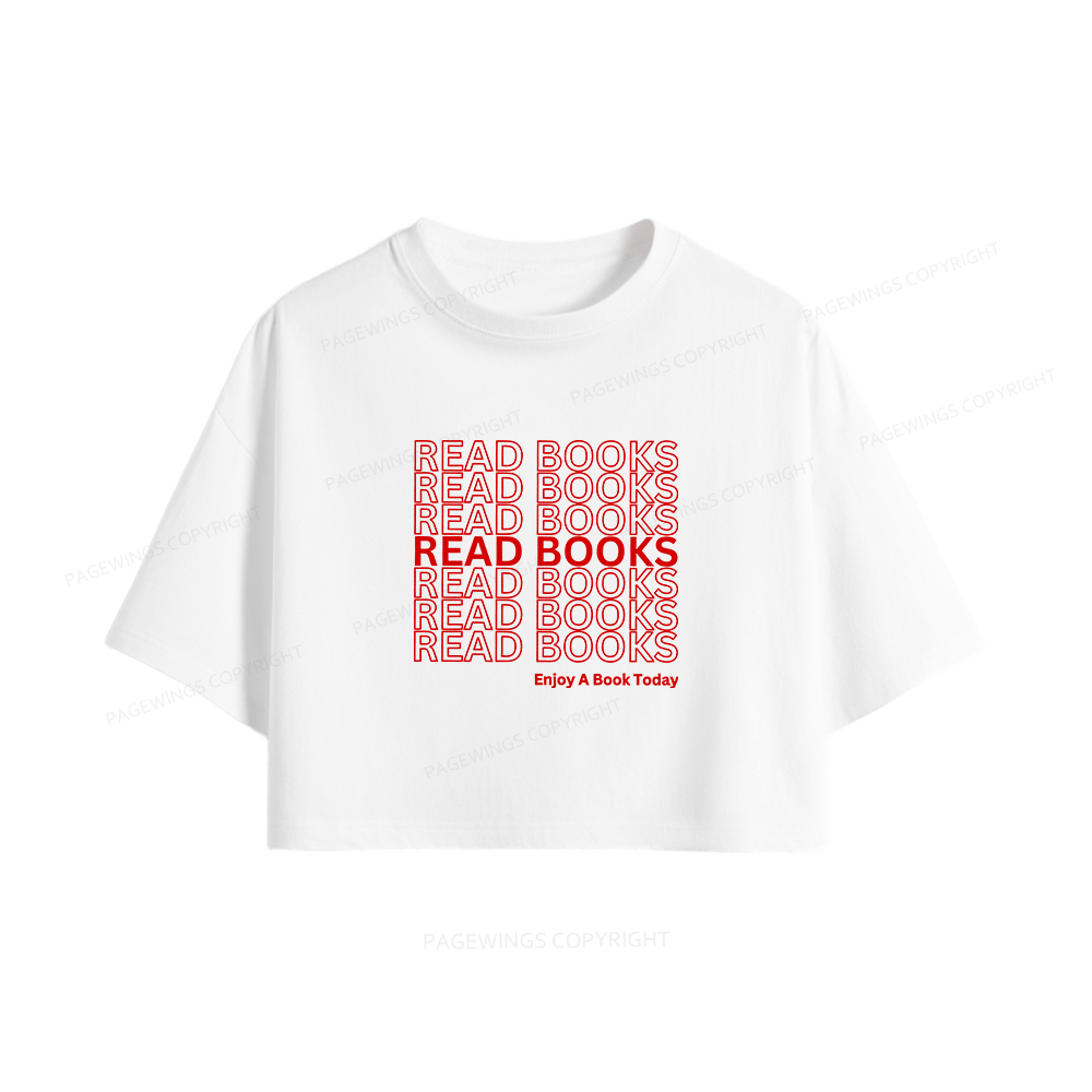 Pagewings Read Books Librarian Women Crop Tops