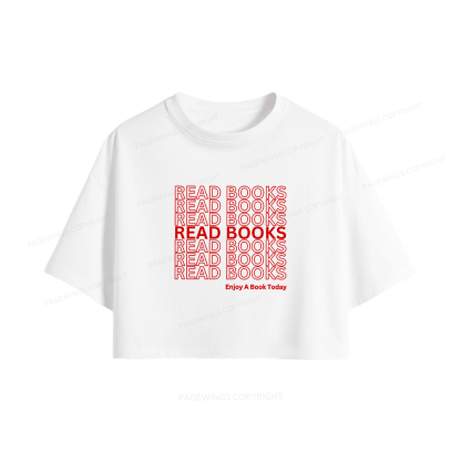 Pagewings Read Books Librarian Women Crop Tops