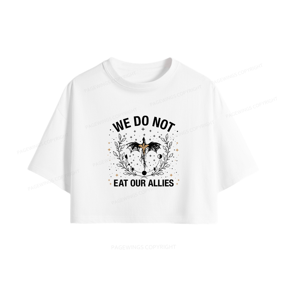 Pagewings We Do Not Eat Our Allies Women Crop Tops