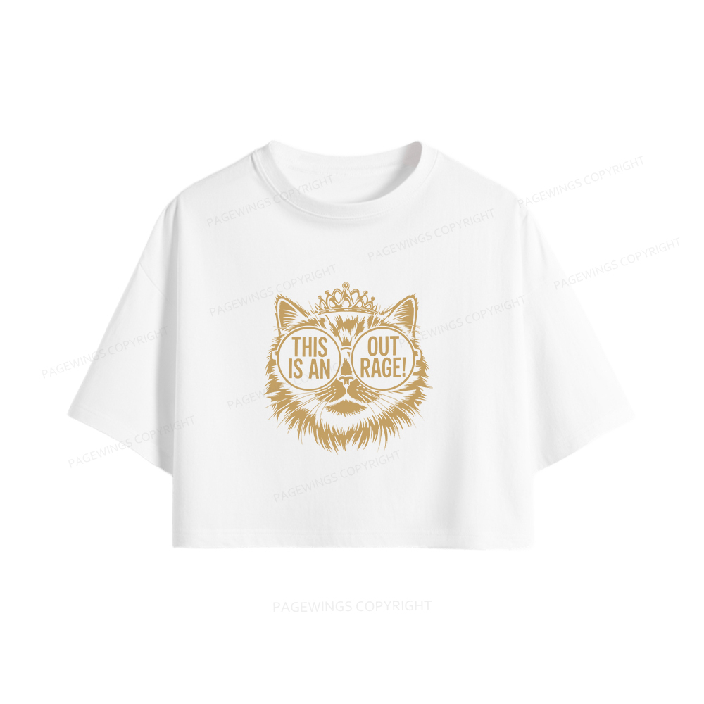 Pagewings This Is An Outrage Women Crop Tops