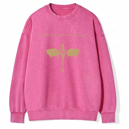 Pagewings We Do Not Eat Our Allies Unisex Washed Sweatshirt