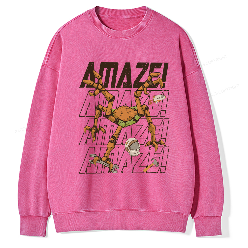 Pagewings AmazeSci Fi Reader Unisex Washed Sweatshirt