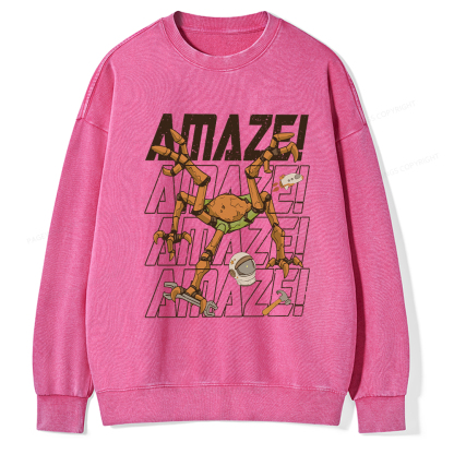 Pagewings AmazeSci Fi Reader Unisex Washed Sweatshirt