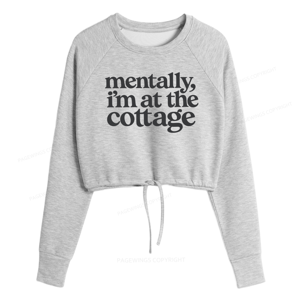 Pagewings At The Cottage Cropped Sweatshirt