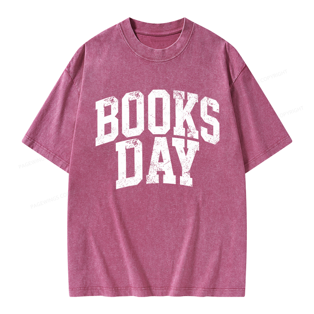 Pagewings Books Day Unisex Washed T-shirt