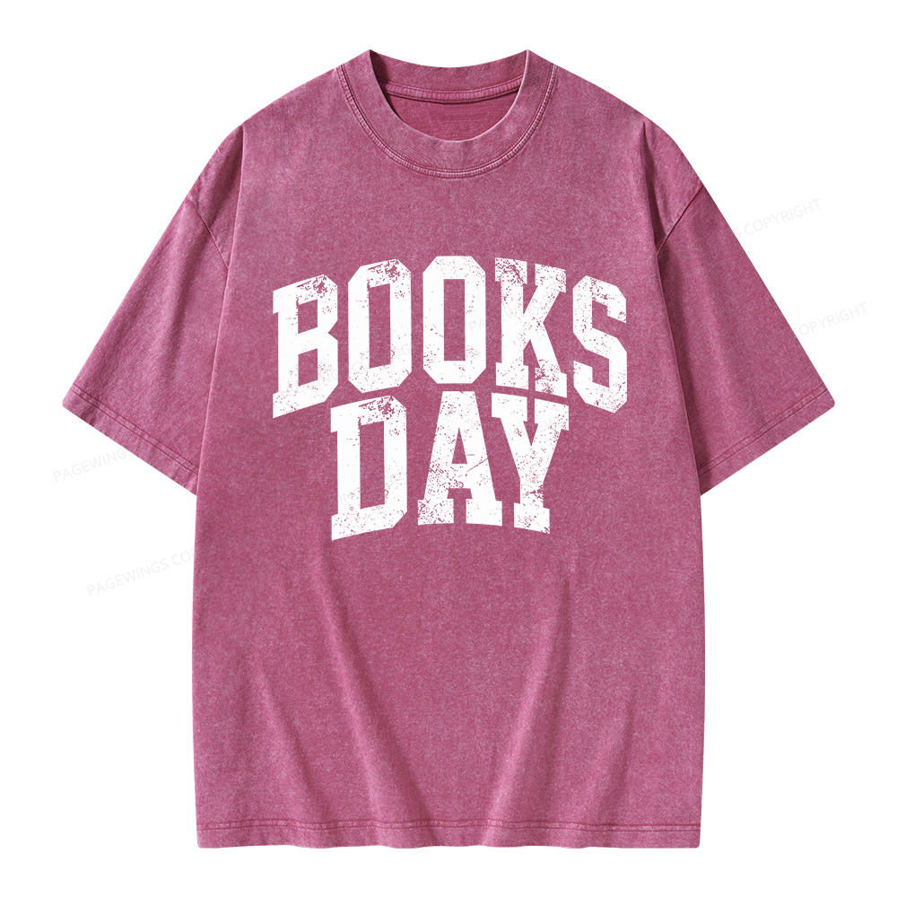 Pagewings Books Day Unisex Washed T-shirt