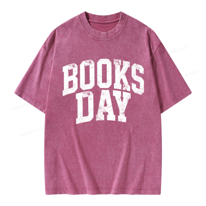 Pagewings Books Day Unisex Washed T-shirt