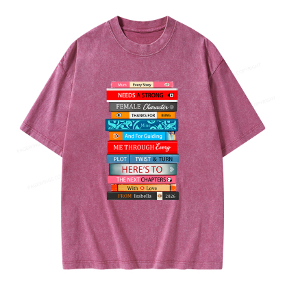 Pagewings Personalised Books Mother's Day Unisex Washed T-shirt