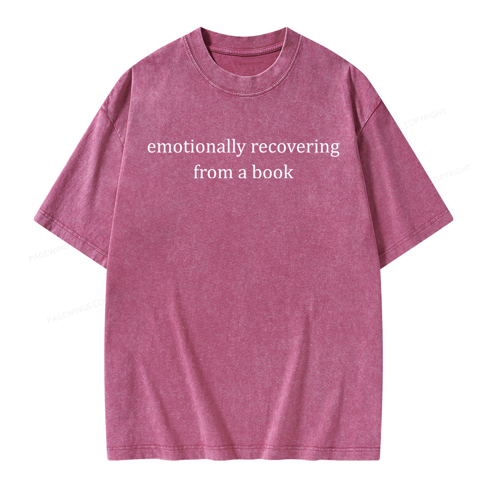 Pagewings Emotionally Recovering From a Book Unisex Washed T-shirt