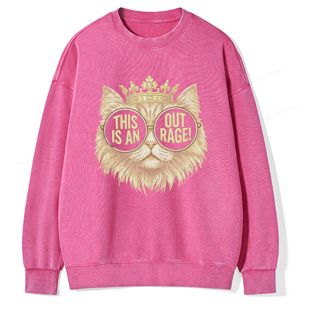 Pagewings This Is An Outrage Unisex Washed Sweatshirt