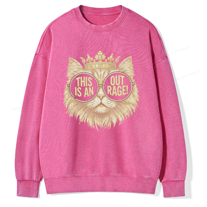 Pagewings This Is An Outrage Unisex Washed Sweatshirt