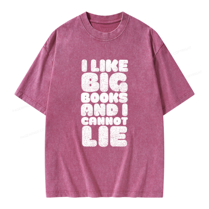 Pagewings I Like Big Books And I Cannot Lie Unisex Washed T-shirt