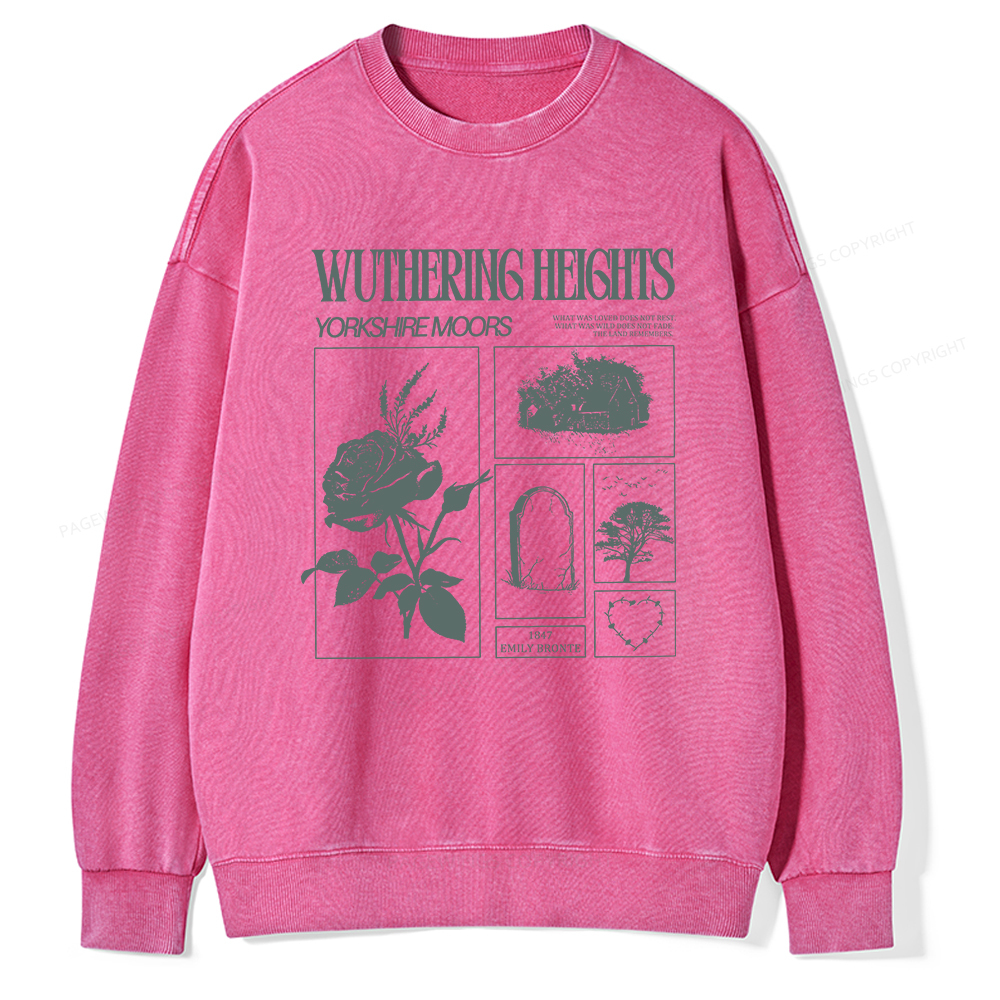 Pagewings Literary Quote Unisex Washed Sweatshirt