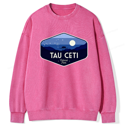 Pagewings Tau Ceti Unisex Washed Sweatshirt