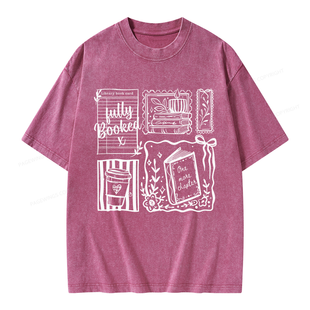 Pagewings Just one more chapter Unisex Washed T-shirt