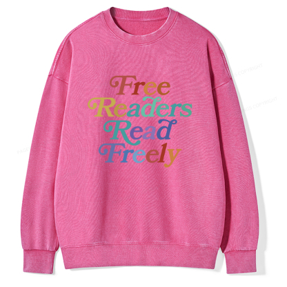  Pagewings Free Readers Read Freely Unisex Washed Sweatshirt