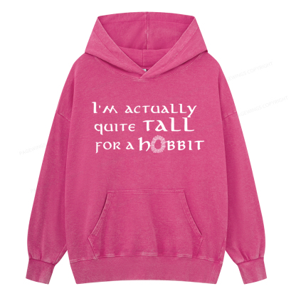 Pagewings I'm Actually Quite Tall Unisex Washed Hoodie