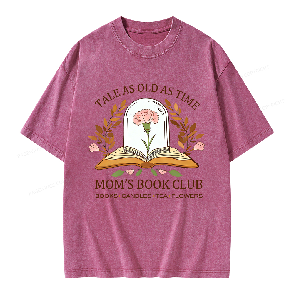 Pagewings Mom's Book Club Unisex Washed T-shirt