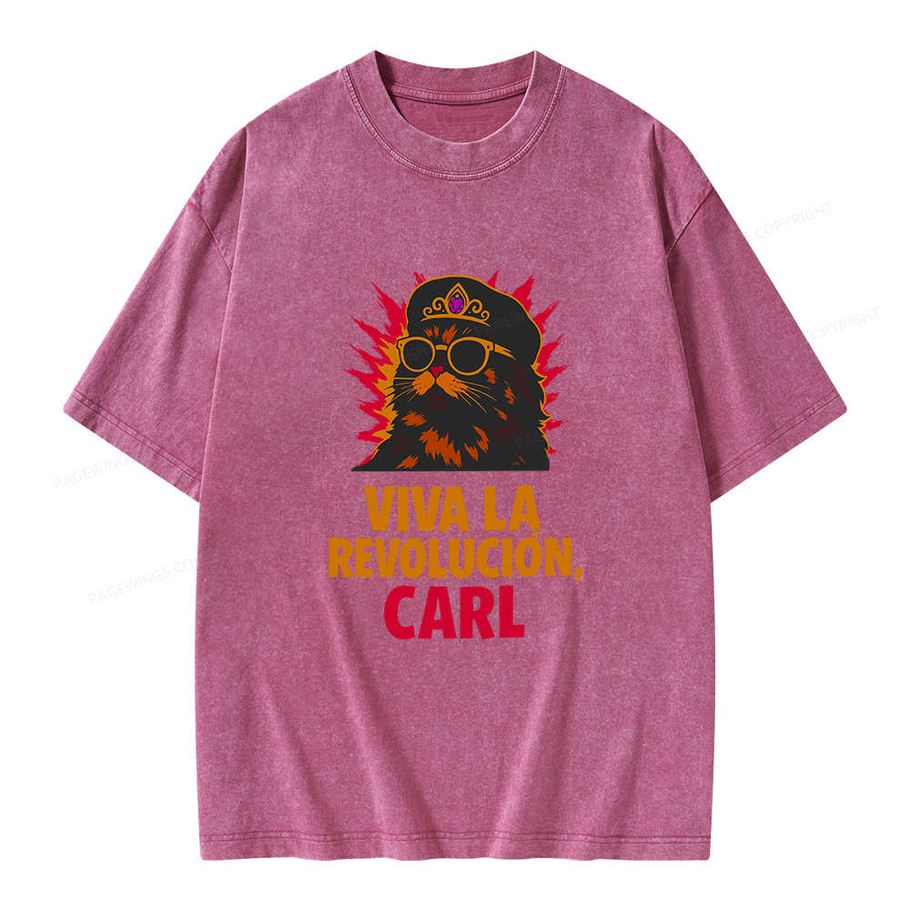 Pagewings Viva La Revolucion Unisex Washed T-shirt