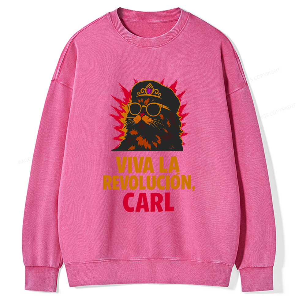 Pagewings Viva La Revolucion Unisex Washed Sweatshirt