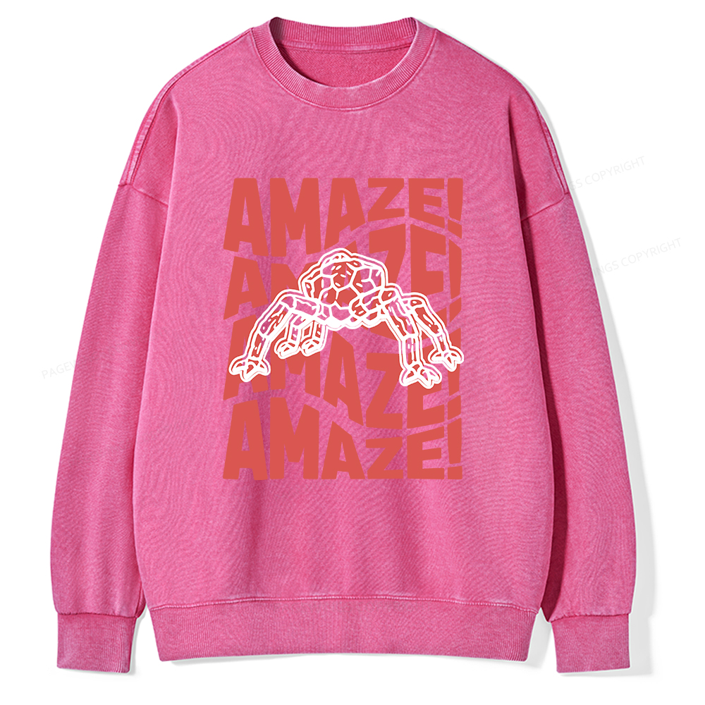 Pagewings Amaze Space Unisex Washed Sweatshirt