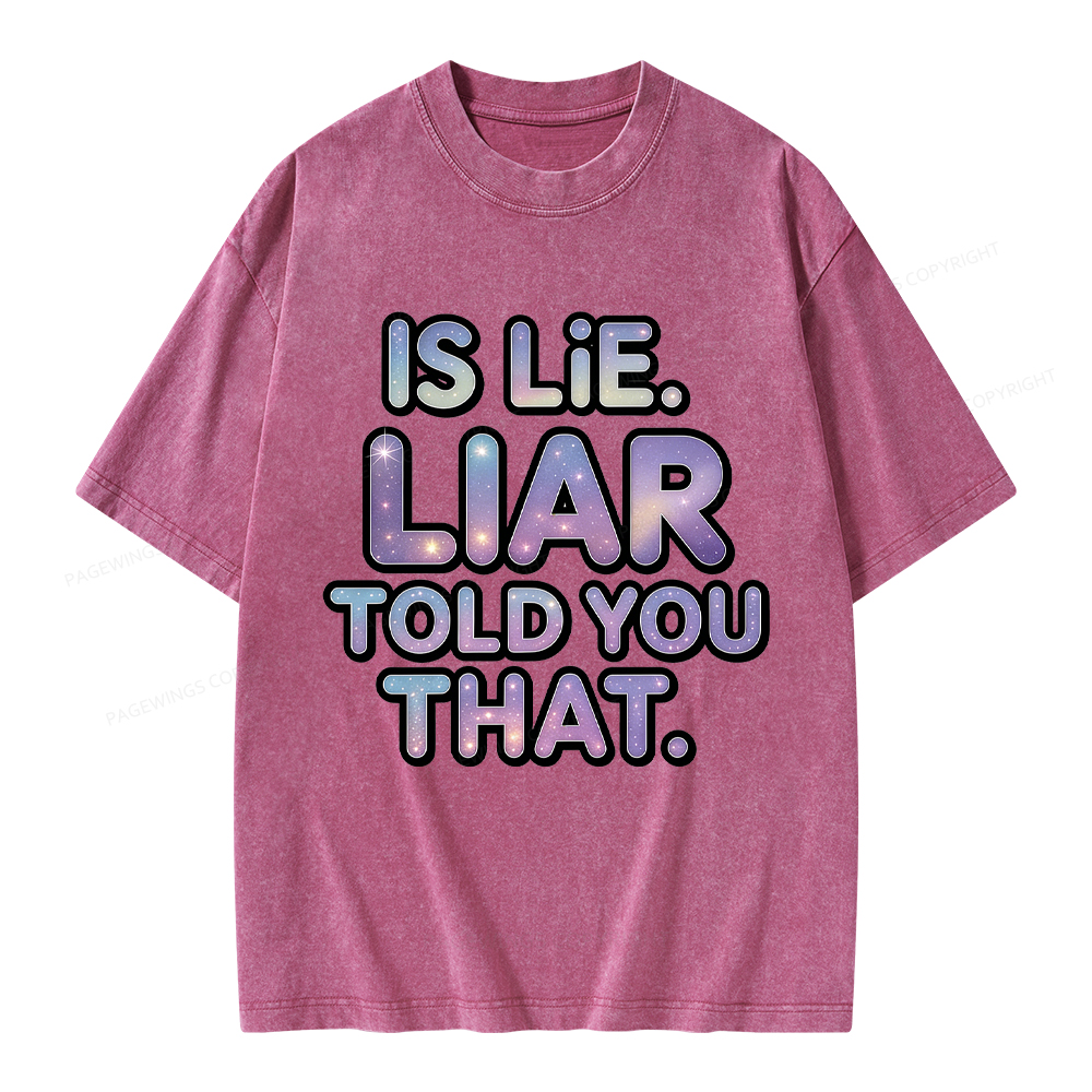 Pagewings Is Lie Liar Told You That Unisex Washed T-shirt