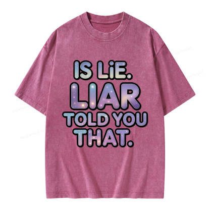 Pagewings Is Lie Liar Told You That Unisex Washed T-shirt