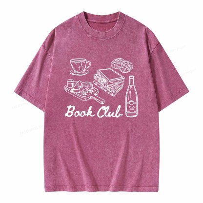 Pagewings Book Club Shirt Unisex Washed T-shirt