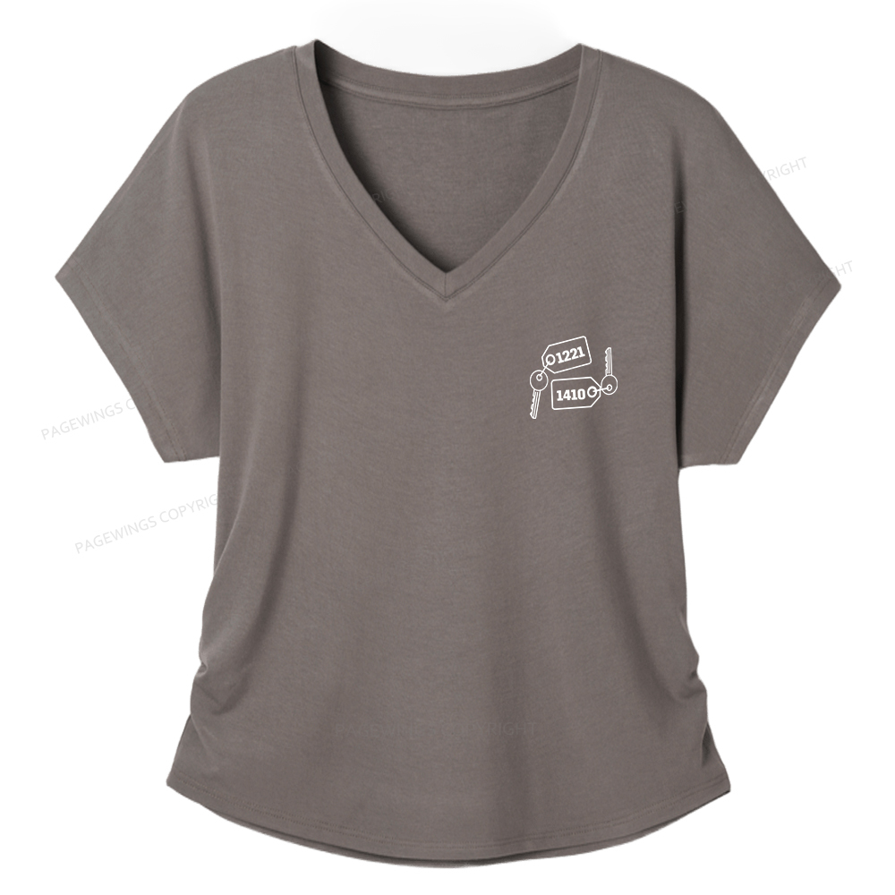 Pagewings Room Numbers Women's Modal V-neck T-shirt  