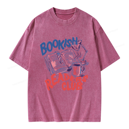 Pagewings Bookish Readers Club Unisex Washed T-shirt
