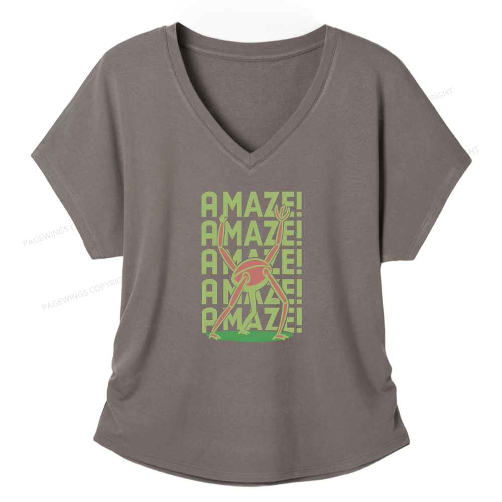 Pagewings Rocky Amaze Soft Women's Modal V-neck T-shirt