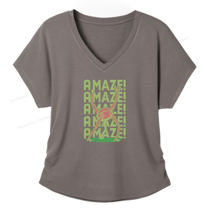 Pagewings Rocky Amaze Women's Modal V-neck T-shirt  