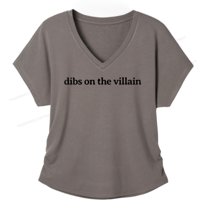 Pagewings Dibs On The Villain Soft Women's Modal V-neck T-shirt