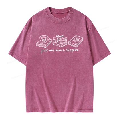 Pagewings Just One More Chapter Unisex Washed T-shirt