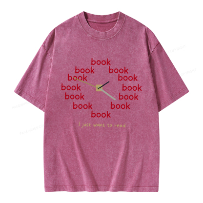 Pagewings I Just Want To Read Unisex Washed T-shirt