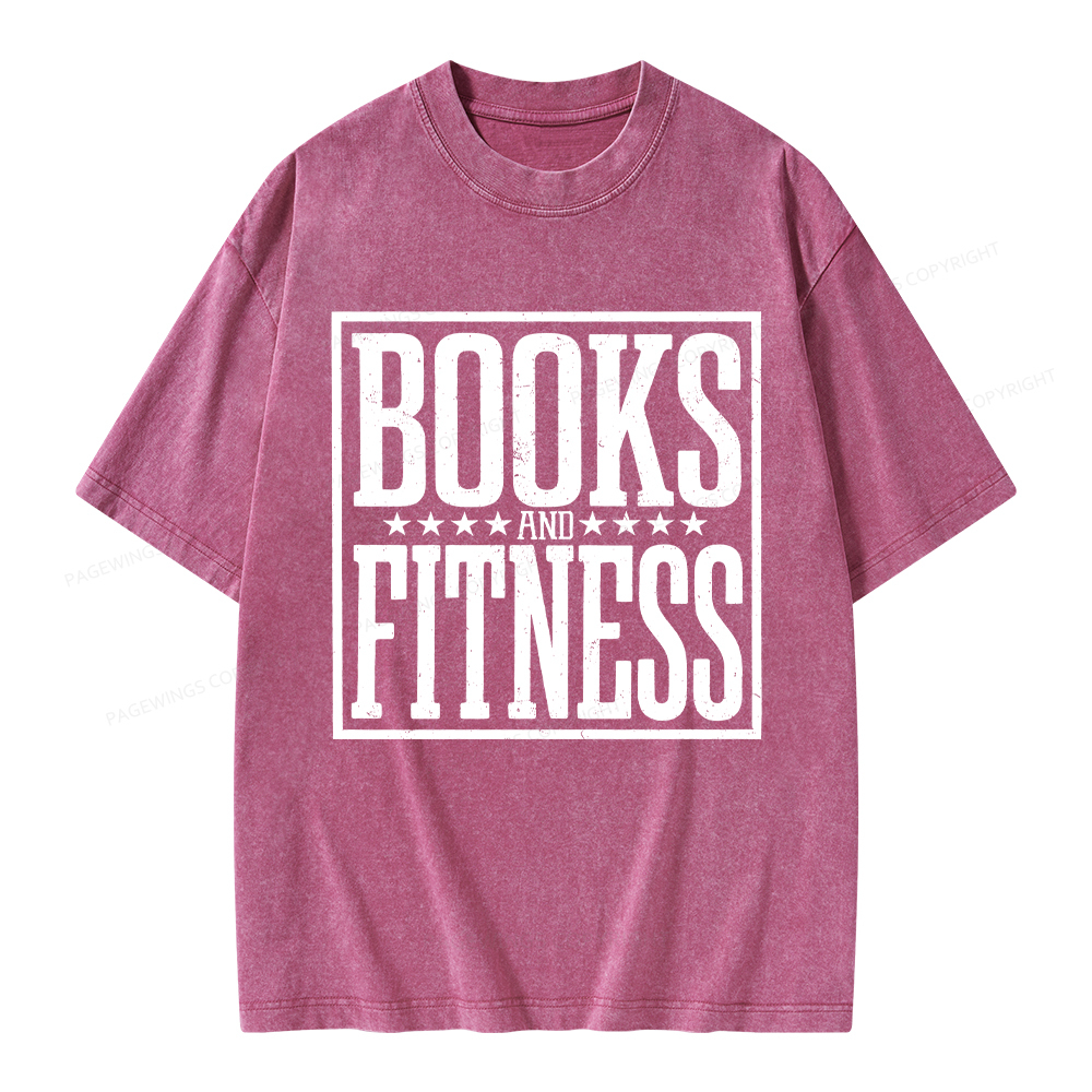 Pagewings Books And Fitness Unisex Washed T-shirt