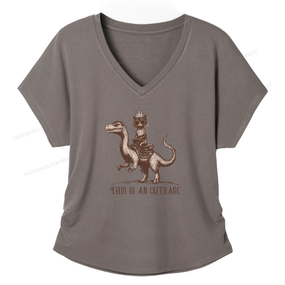 Pagewings Sci-Fi Book Lovers Soft Women's Modal V-neck T-shirt