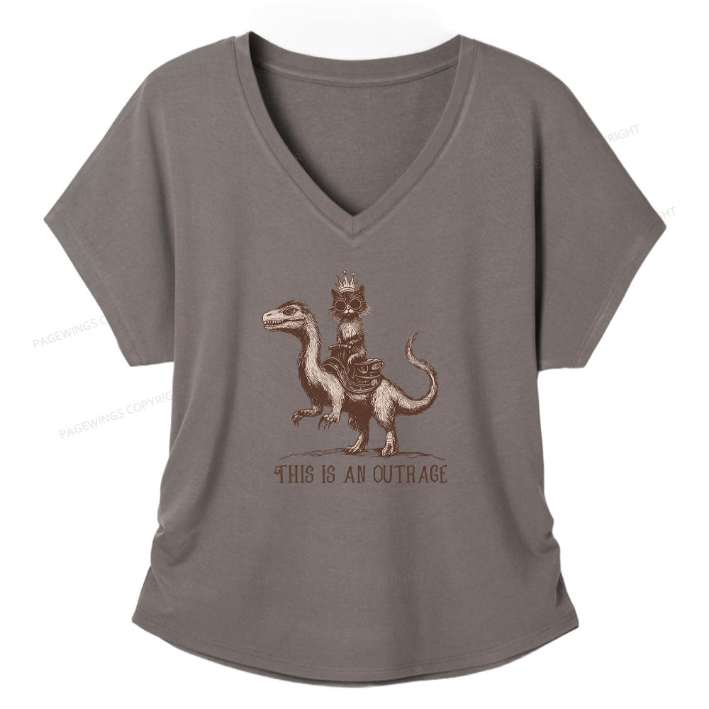 Pagewings Sci-Fi Book Lovers Soft Women's Modal V-neck T-shirt