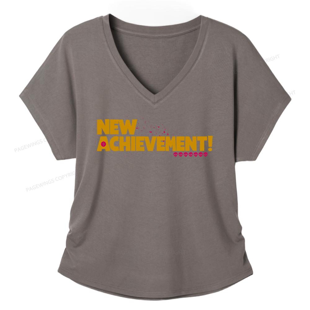 Pagewings New Achievement Soft Women's Modal V-neck T-shirt